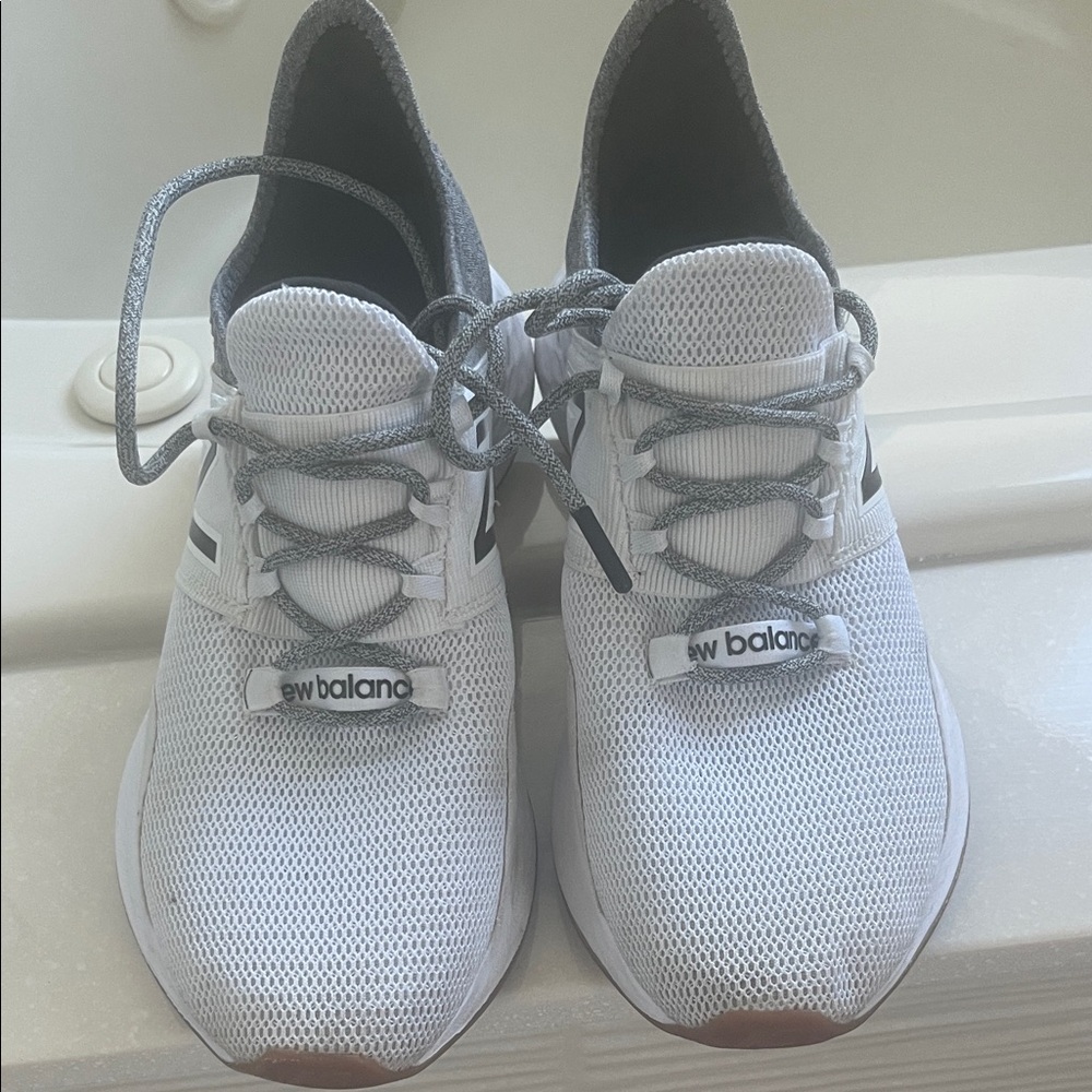 New Balance White and Gray Athletic Shoes